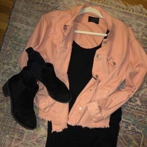 Pink Denim Style Jacket